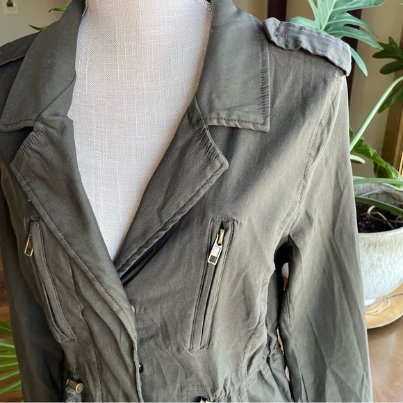 Eden Society Dark Olive Green Utility Chore Jacket - Picture 14 of 14